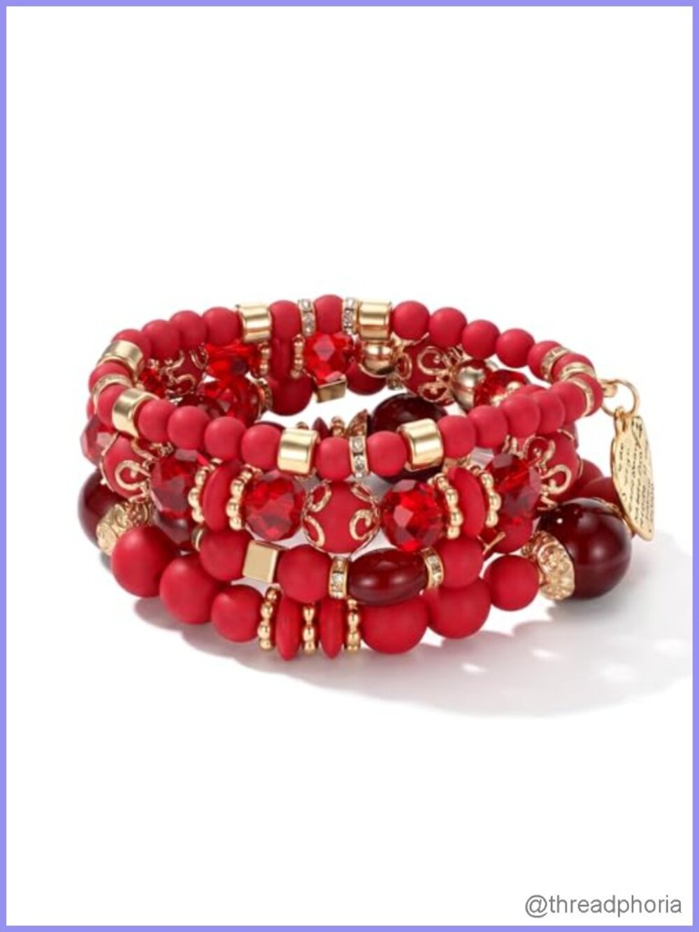 Boho Beaded Bracelets Set for Women Crystal Stretch Stackable Jewelry
